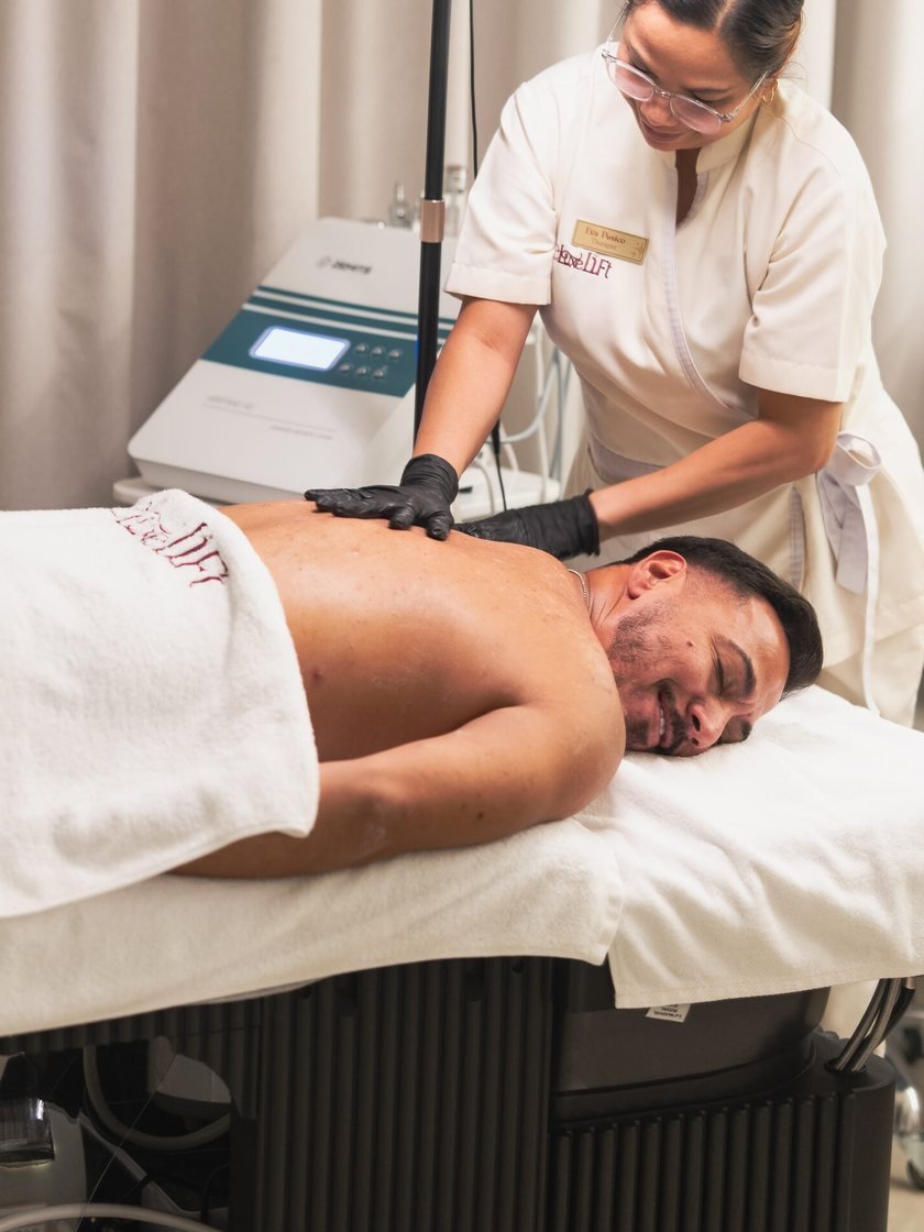 Scalp and hair treatment at The Luxe Lift clinic